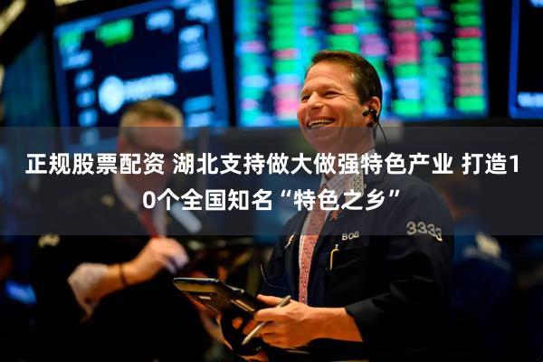 正规股票配资 湖北支持做大做强特色产业 打造10个全国知名“特色之乡”
